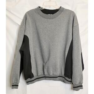 Vintage R&Y Sport Sweatshirt Men's Size XL Black & Gray Blank Crewneck Retro